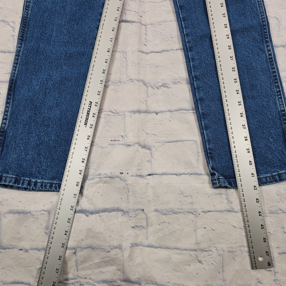 Wrangler Jeans Women 1x32 Blue High Rise Straight Leg Western Classic Denim VTG - Picture 3 of 10